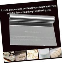 1pcStainless Steel Workbench Scraper - Multi-Purpose Dough Knife And Pastry Knife, Cutting Knife For Baking Flour, Cutting Noodles, Scraper With Scale, Baking Tool, Essential Kitchen Utensils For Baking