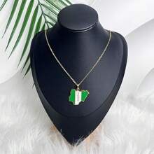 Nigeria Necklace 18K Gold-Plated Africa Map Pendant For Women And Men Nigeria Jewelry Gift Stainless Steel, Stainless Steel, No Gemstones -The Best Gift For Family Members