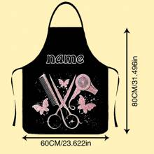Customized Text/Name, [Creative Beauty Apron] Adjustable Polyester Beauty Apron | Designed For Professional Gardeners And Beauty Therapists With Creative Paw Print Design