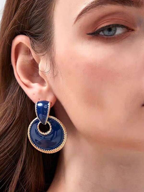 Fashion Jewelry Women's Earrings, Retro Exaggerated Enamel Earrings, Personalized Light Luxury European And American Earrings