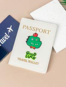 1pc Matte Finish Pu Material Travel Passport Cover With World Map & Letter Print And Fixed Design Passport Holder Passport Case Passport Wallet Passport Bag For Holiday For Vacation Passport Pouch For Flight For Back To School For Men And Women Travel Essentials Travel Accessories Valentine's Day SummerFor Travel Lightweight