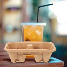 50pcs Delivery Cup Holders, 2-Cup Coffee Tray - Food & Drink Carrier, Fits Hot Or Cold Cups - Beverage Carrier Tray - Party Drink Cup Holder, Ideal For Cafe, Back To School Season, Restaurant, Food Delivery Service Coffee Cup Holders - View 7