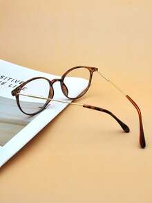 1 Pc Oval Fashion Computer Glasses, Suitable For Daily Use, Computer, Gamer, Eye Protection