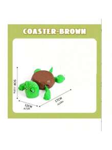 1pc Creative Turtle Coaster, Desktop Decor, Funny Sound Effect Pressure Activated Bulging Eyes Coaster Holder