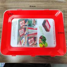 Recipiente de almacenamiento, bandejas de alimentos apilables y reutilizables con tapas, caja de conservación de alimentos al vacío duradera, para almacenar frutas, verduras, pan y carne, organización y almacenamiento de cocina, accesorios de cocina para Halloween y Navidad