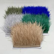 39.37 英寸（100 厘米）人造羽毛饰边，适用于 DIY 手工艺品、连衣裙、手提包、家居装饰抱枕、舞台服装、派对/婚礼/毕业典礼装饰、手工 DIY 项目 - 布艺丝带饰边