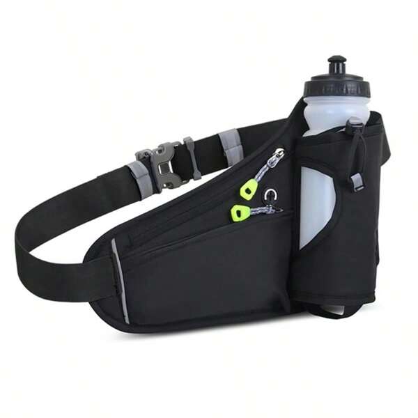 Unisex Running Waist Bag With Water Bottle Holder, Multi-Function Fanny Pack For Fitness, Keys & Phone Storage