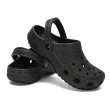 Crocs 闪亮木屐运动凉鞋，舒适休闲室内外沙滩拖鞋，型号：205942-0WH