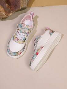 1 par de zapatos planos casuales con lazo para niñas, para todas las temporadas