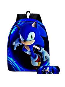 Ensemble de 2 pièces sac à dos et trousse à crayons de dessin animé. Grand sac à dos et trousse à crayons polyvalents. Cadeau pour fête, vacances, Halloween, Noël