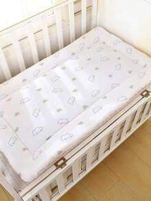 1 件婴儿加厚床垫，柔软毛绒面料保暖床垫罩，日托床垫，儿童床上用品，可双面清洗