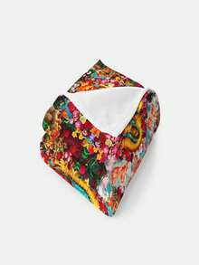 1 pieza Manta con estampado de la Virgen María, ultra suave y de felpa con estilo moderno, temática espacial para todas las estaciones, hecha de tela de punto de 100% poliéster, ligera y cálida, apta para siesta en la oficina, coche, avión, viaje, campamento - Textil para el hogar acogedor, sofá, ropa de cama - Multicolor - Ver 7