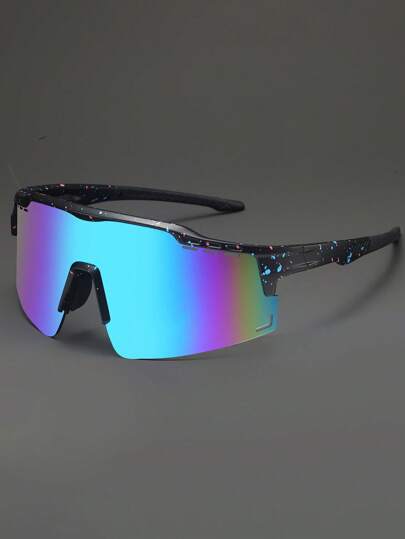 نظارة حماية رياضية ذات إطار نصفي جديدة مقاومة للرياح، نظارات حماية للتزلج والتسلق، نظارات رياضية فاخرة للرجال