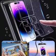 1pc Airbag, Waterproof Phone Case, Touch Screen, Special For Taking Photos By The Seaside, Outdoor Swimming And Rafting, Sealed Phone Case, Beach Essentials, Beach Accessories, Pool Float