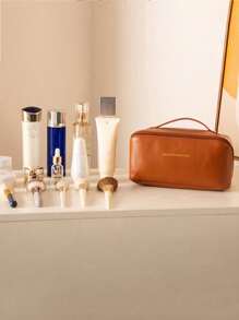 1 pezzo Borsa per il trucco da viaggio impermeabile, borsa cosmetica portatile con cordoncino, organizer per articoli da toeletta multicolore, regalo ideale per fidanzata, moglie, donna, vacanze, compleanno, Natale, borsa da spiaggia, borsa per articoli da toeletta, per il ritorno a scuola