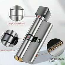 1pc Luxurious Beautiful Quiet And Beautiful Antique Style Door Lock Handle Set Door Handle Set Indoor Door Lock