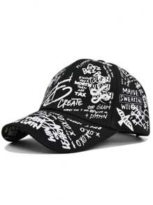 1 pezzo Cappellino da baseball stile graffiti streetwear hip hop, cappello personalizzato per protezione dal sole, adatto per tutte le stagioni