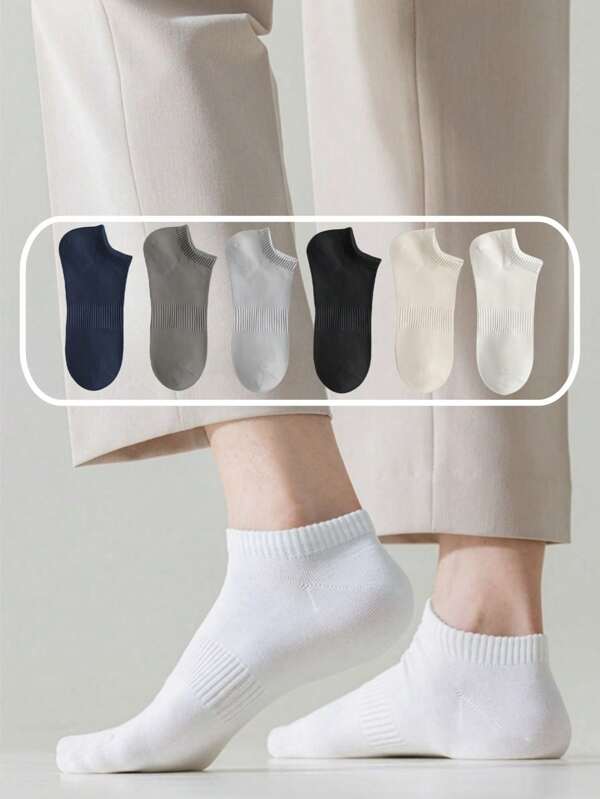 1/5/6/10 Paar Herren unsichtbare Bootsocken für den Sommer, Damen Große Größen unsichtbare Socken mit niedriger Blende, unisex, versteckte Sneaker Socken, einfarbig minimalistischer Stil, Rippendesign, dünne & atmungsaktive Herren Kurzsocken, einfarbige Sportssocken, College Stil