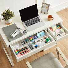 4/7/8/14/16/25PCs Desk Drawer Organizers Set Plastic Bathroom - Clear - View 8