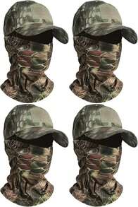 Camo Baseball Cap Mask Set,With Cooling Sun UV Neck Gaiter With Adjustable Hat Hiking Outdoor Cover Up - Mu10 - View 1