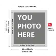 Customized Diamond Painting Set, DIY Personalized Pictures, 5D Diamond Art, Adult Customized Gift, Home Wall Decoration (Round Diamonds, 11.7x11.7 Inches/30x30 Cm), Diamond Painting Art Set - Multicolor - View 28