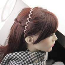 2pcs/Set Women Simple Fashion Wavy Teeth Fixed Non-Slip Hair Hoop, Elegant Suitable For Makeup, Washing, Daily Wear (2/1pc)