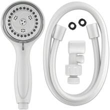 New  6-Mode Hand Held Shower Head, Power Spray  5-Foot Hose, Classic  Finish, DIY Easy Installation, NVL-651E - Image Color + Image Size - View 3