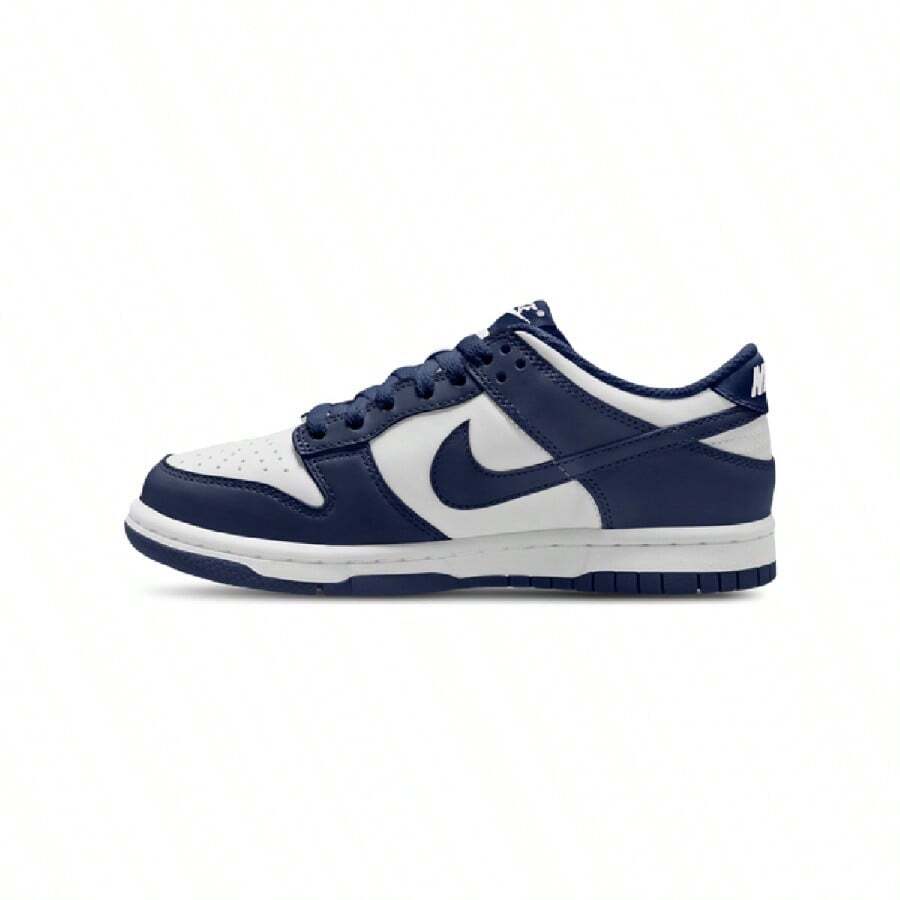 Nike Dunk Low  (GS) Women Casual Athletic Shoes Sneakers - White/Midnight - View 1