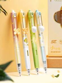4 piezas Bolígrafo de tinta de carbono de secado rápido, silencioso y con aroma a flores de osmanto, resistente al agua, ideal para exámenes y útiles escolares, vuelta al cole