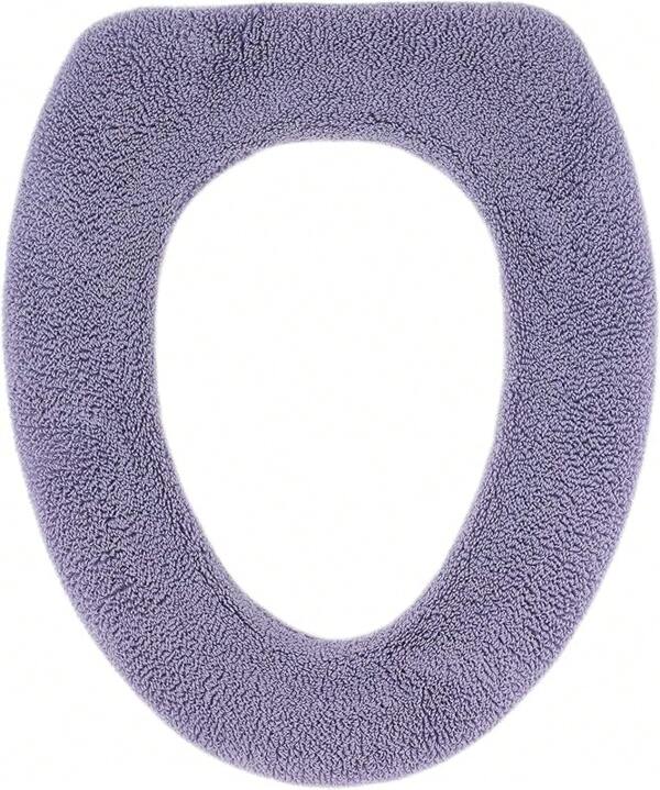 Soft Toilet Seat Cover - Plush & Thick Fabric Toilet Seat Warmer For Round & Elongated 14x18" Toilet Seats - Reusable, Machine-Washable, Easy-Install - Gift-Ready Packaging - Pastel Pink