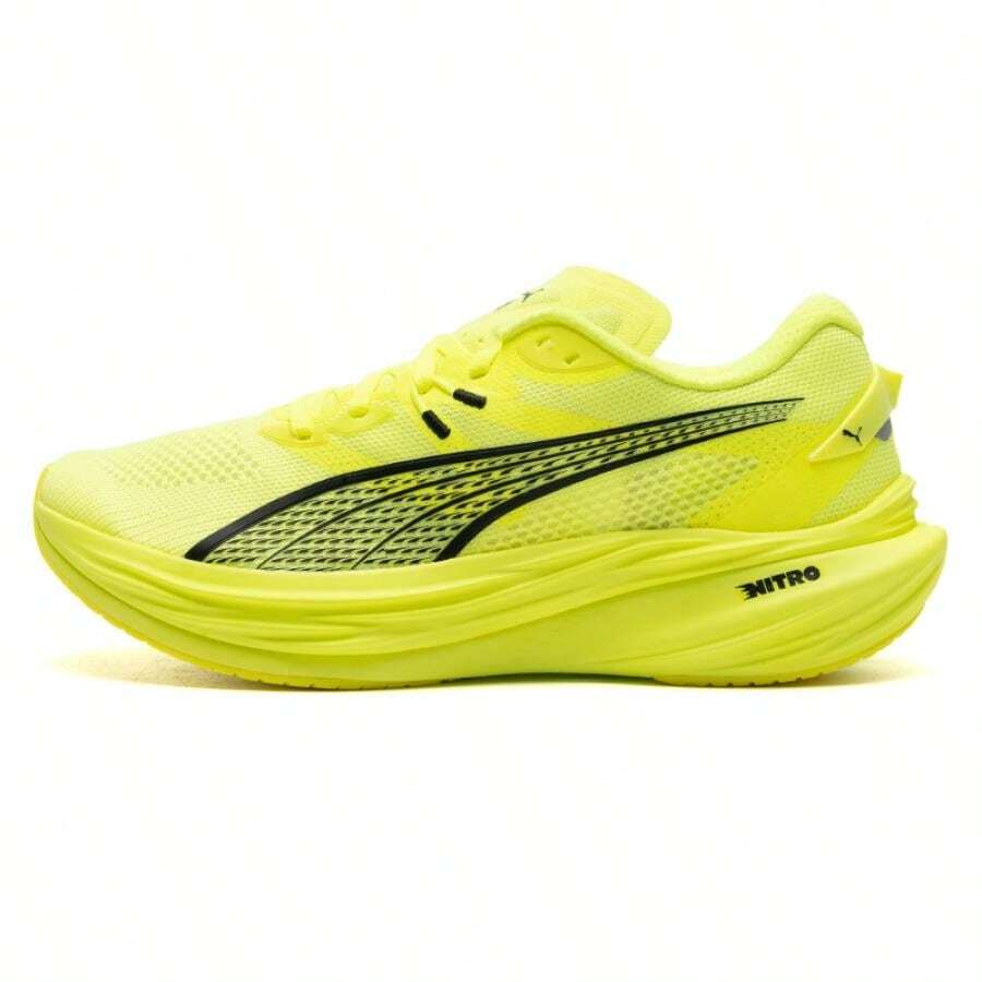 Puma Zapatos de carrera ligeros para hombre Deviate NITRO 3, zapatillas deportivas para correr a larga distancia en carreteras, 309707-14 - Amarillo-negro - Ver 1