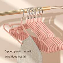 1/10/20/40/60 Pcs Adult Seamless Non-Slip Stainless Steel Clothes Hangers, Household