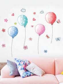 1set Colorful Balloon Wall Stickers PVC Colorful Polka Dot Wall Decals Watercolor Fabric Big Balloons Wall Stickers Self-Adhesive Removable Peel And Stick Vinyl Decals For Kids Room Decor Nursery Classroom Playroom Wall Decor Home Decor Personalised Stickers - Multicolor - View 7