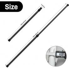 New 6 Pack Spring Tension Curtain Rod Adjustable Length For , Bathroom, Cboard, Wardrobe, Window, Bookshelf DIY Projects - Black 28 - 48- 6 Pack - View 2