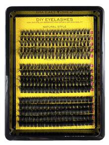 300pcs/295pcs Faux Mink Eyelashes, 40D/50D/60D/80D/100D Fluffy Individual Lash Extensions, 5D Effect 0.07mm Curl Lash Extensions, 10-16MM Mixed Tray Cluster Lashes, Makeup Tools, Bulk Personal Lash Extensions For DIY Use, Suitable For Daily, Costume Makeup - D - 查看 2