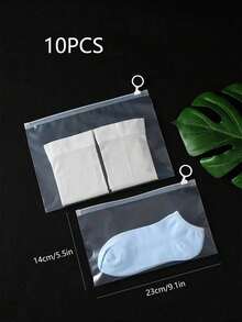 10 件大号密封袋分类收纳袋防水化妆包，磨砂拉环袋珠宝化妆品旅行面膜拉环收纳袋，内衣袜子冰袖包装拉链袋实用拉链袋文具收纳袋，旅行收纳分隔袋桌面杂物收纳袋，办公用品，返校用品美术用品化妆品收纳袋。度假旅行必需品暑假学校用品袋女士旅行包化妆包