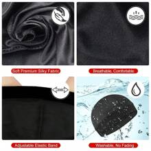 Durag de seda para hombre con banda elástica - Pañuelo de cabeza de unicolor de moda para comodidad casual, deportes y actividades al aire libre. Pañuelo de estilo pirata transpirable y suave para uso unisex