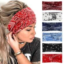1/4 Pcs Boho Headband Women Headband Hairband Turban Soft Flower Cotton Headbands For Women's Hair Everyday Yoga Sport Fitness