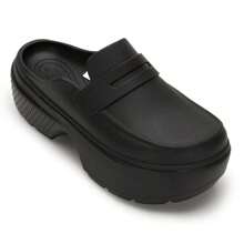 Crocs Zapatos con agujeros "Casa de nieve" tipo mocasín unisex, zapatos deportivos minimalistas negros para playa, cómodos para uso en interiores/exteriores, estilo n.º 209937-060