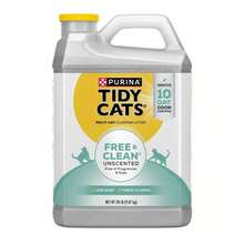 Purina Tidy Cats Free & Clean Unscented Clumping Litter |   10-Day Odor Control |   Strong Clumps For Multi-Cat Homes |   Low-Dust, Natural Clay Formula
