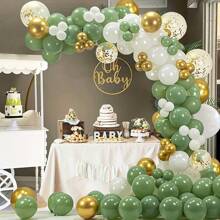 137pcs Sage Green Mixed, 140pcs Blue Mixed, 141pcs Pink Mixed Balloon Garland Kit. Assorted Size Balloons For Party, Birthday, Wedding, Festival Decoration
