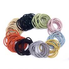 15-50 piezas Bandas elásticas delgadas y coloridas, así como negras, para el cabello de hombres, accesorios para el cabello, diademas, bandas de goma, sujetadores de coleta, herramientas para el peinado, alta elasticidad, accesorios para el cabello multifuncionales, diseño en espiral, accesorios de verano, adecuados para el cabello de la vida diaria, el cabello al aire libre, la ducha y la banda elástica, accesorios para hombres, accesorios para la cabeza para hombres - Multicolor - Ver 5