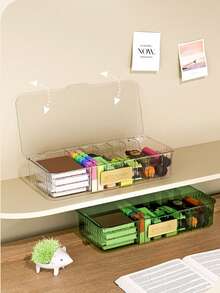 桌面多功能数据线收纳盒、耳机、手机充电器和线缆整理盒 - 彩色 - 查看 6