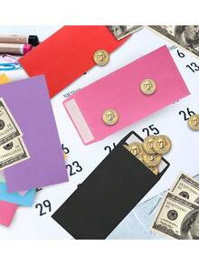 50pcs Cash Envelope, 14* 8.1cm (5.51* 3.18in) Self-Adhesive Small Envelope Cash Gift Purse Colored Brown Paper Coin Envelope Mini Seed Envelope Cash Gift Gold Seed Salary Bead, Cash Envelope, Colored Envelope, Seed Envelope, Coin Envelope, Colored Envelope, Cash, Budget, Check, Coin, Note, Jewelry, Small Items, Stamp Storage Pack For Mini Parts And Small Items School Supplies, Back To School