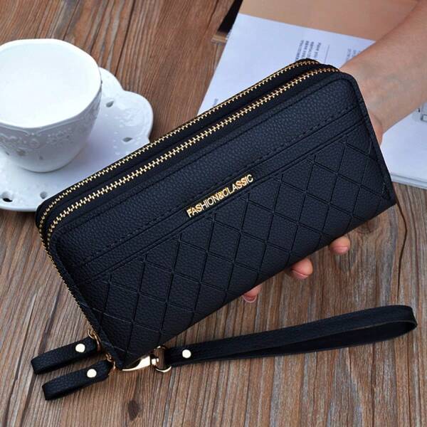 Nouveau portefeuille long pour femmes, sac à main mode clutch avec fermeture éclair, grande capacité, multi-emplacements pour cartes, ID, téléphone. Convient pour utilisation quotidienne, shopping, travail. Cadeau pour la fête des mères, anniversaire