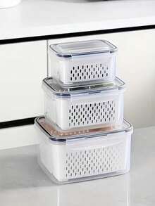 6pcs Transparent Plastic Food Storage Containers With Lids - Reusable, Multipurpose Airtight Containers, Ideal For Refrigerator Organization To Store Fruits, Vegetables And Dry Goods, Good Preservation Effect, Ventilation Design, Easy To View - Multicolor - View 15