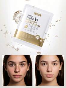 LAIKOU 20片装莱寇韩国蜗牛胶原蛋白精华面膜，25克保湿贴片，深层修护，适合所有肤质，母亲节送给女性和女孩的礼物，可用于化妆和SPA - 蝸牛面膜 - 查看 3