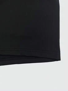 Pantalones cortos cómodos de talla estándar para hombres "Atardecer de montaña - Mantente salvaje", aptos para deportes, uso diario, verano, escuela, ropa urbana e informales - Negro - Ver 5