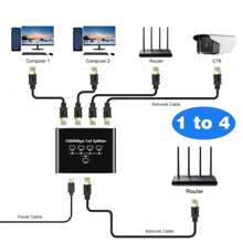 Gigabit Ethernet Switch Splitter Adapter, RJ45 1000Mbps LAN Network Extender, 1 To 2/3/4 Port Expansion For Computers, Cameras, Routers, RJ45 Devices