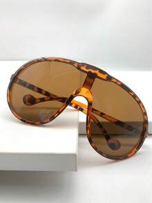 1 件女士时尚飞行员镜框 Y2K 超大时尚眼镜，适合街头风格 - 彩色 - 查看 13